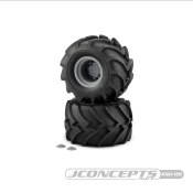 Pneus Fling Kings - Monté/collé - gomme Jaune  (Traxxas Maxx & LMT)