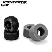 Pneus 1/10 Truck "3DP" + mousses gomme pink (medium) (2) J-CONCEPTS
