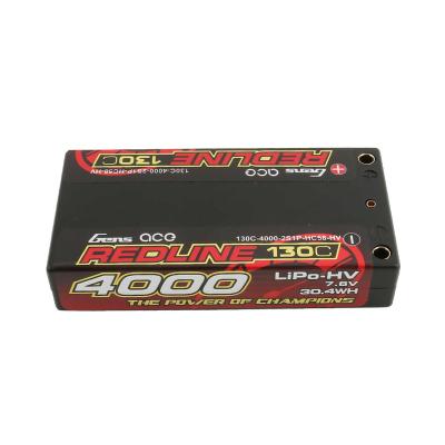 Lipo REDLINE 2.0 Shorty 2S HV 7.6V 130C 4000 mAh 5mm faible hauteur GENS ACE