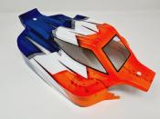 Carrosserie ST4-Falcon peinte Orange/Blanc/Bleu pour Sworkz S35-4 Bhrusless SWORKZ