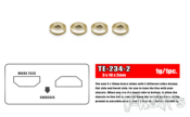 Rondelle Conique Laiton 3x10x2 mm T-WORK'S