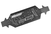Châssis buggy aluminium 3mm anodisé hard noir SBX-825 CORALLY