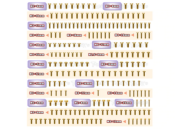 Kit complet de vis acier nitride doré pour Mugen MBX8R (210 pièces)