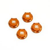 Ecrous de roues fermés ORANGE logo "T" (4) TEKNO-RC