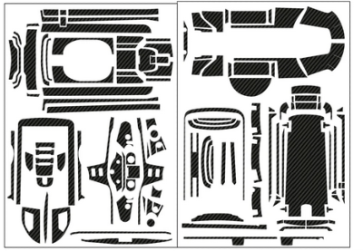 Stickers 3D carbone pour FUTABA 10PXR (la planche) T-WORK'S