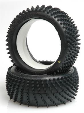 Pneus schumacher "SPIRAL" 1/8e jaune seul (2)