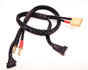Câble de charge Lipo 4S XT90 + prise d'équilibrage pour sortie charge PK 4 mm (60cm) WS-Line