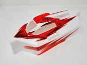 CARROSSERIE EB48 2.0 BLANC/ROUGE PEINTE POUR TEKNO EB48 2.0 - 2.1