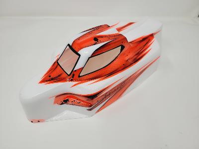 CARROSSERIE S15 BLANC/ROUGE PEINTE POUR TEKNO EB48 2.0 J-CONCEPTS