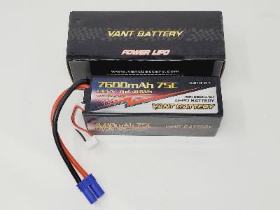 UK-Lipo 7600 mAh 75C 14.8V 4S EC5 VANT Battery