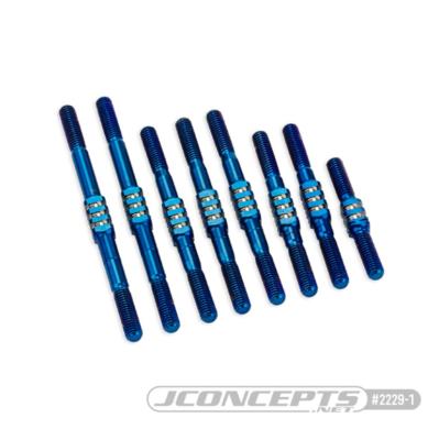 Set de bielettes Titane Bleu pour RC10 Worlds J-CONCEPT