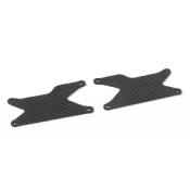 Plaques carbone triangle arrière 1.6mm (2) XB8/8E  X-RAY