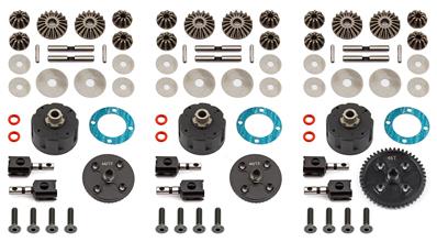 Kit 3 différentiels RC8B3E V2 (avant, central et arrière)
