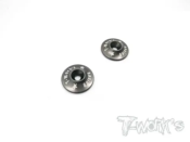 Rondelles d'aileron V2 aluminiums pour 1/10e TT argent T-WORK'S