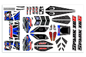 Décalques bleus SPARK XB6 CORALLY