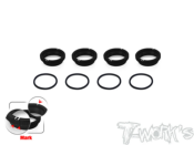 Molettes d'amortisseurs 16mm (4) ( AE/Mugen/Kyosho/SWORKZ/Infinity/HN ) (choix de couleur) T-WORK'S