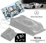 Carrosserie 1/10e Sauber Mercedes C9 (190mm) (non peinte) TEAM-C