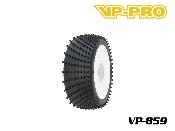 Pneus 1/8e TT NON-collés sur jantes blanches "Condor XX Evo" (gomme synthétique) VP-PRO