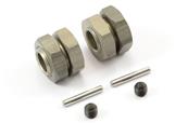 Hexagones de roues 1.0mm + écrous (2)