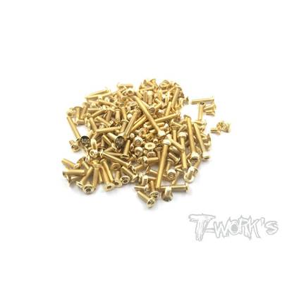 Kit complet de vis acier nitride doré pour MP10E (146pcs) T-WORK'S