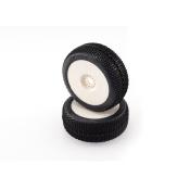 Pneus TT 1/8 "MIAMI" RAIN Montés-Collés (2) HOTRACE TYRES