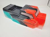 CARROSSERIE ET48 2.x ROUGE/GUN METAL/TURQUOISE PEINTE POUR ET48 2.0 - 2.2 TEKNO-RC