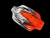 CARROSSERIE VS2 BLANC/SILVER/ORANGE FLUO PEINTE POUR VS2 HOBAO RACING