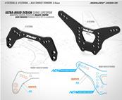 Support d'amortisseur arrière aluminium 3.0mm XB2 X-RAY