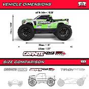 Monster GRANITE MEGA 665 4x4 RTR Brushed VERT (prévoir accu/chargeur)  ARRMA