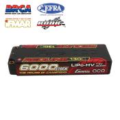 Accu LiPo long 2S HV 7.6V 6000 mAh-130C (5mm) GENS-ACE