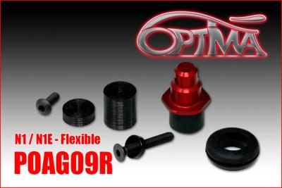 Support de carrosserie avant sur silent-bloc Rouge pour AGAMA N1 OPTIMA