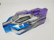 CARROSSERIE EB48 2.x BLEU METAL / SILVER / VIOLET PEINTE POUR EB48 2.0 - 2.1 TEKNO-RC
