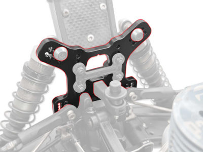 Support d'amortisseur arrière aluminium 5mm pour Mugen MBX8-R T-WORK'S