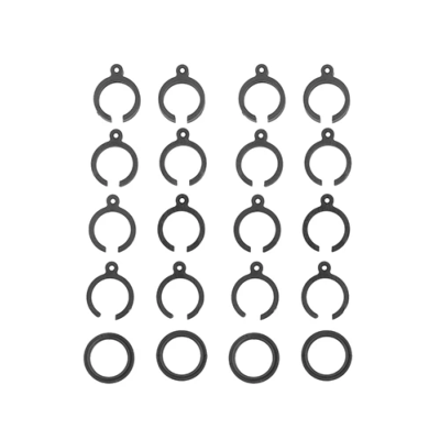 Clips d'amortisseurs gris retro RB10 FT TEAM-ASSOCIATED