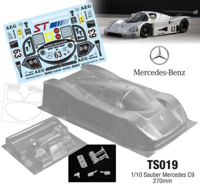 Carrosserie 1/10e SAUBER MERCEDES C9 (non peinte) TEAM C