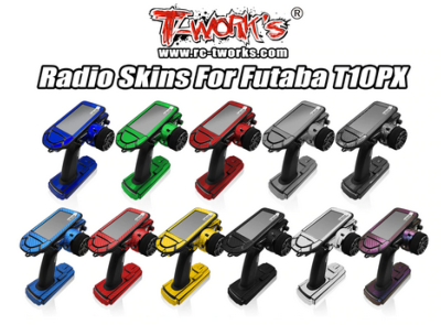 Stickers 3D carbone pour radio Futaba T10PX (noir) T-WORK'S