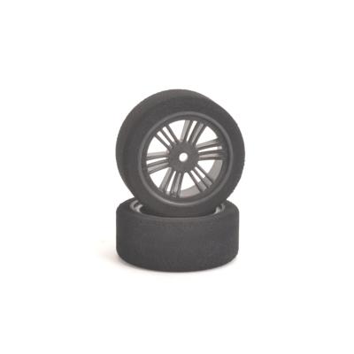 Pneus Mousse avant 26mm 37shore JAP 1/10E (2) - jantes Noires CONTACT-RC