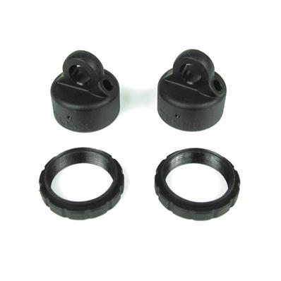 Shock cap and spring adjustment nuts (composite, for 2 shocks)