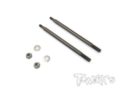 Tiges d'amortisseurs avants traitées DLC pour MBX8 (59.7mm) T-WORK'S
