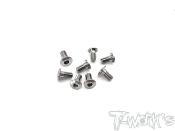 Vis titane 3x6mm têtes Low-profile (8) T-WORK'S