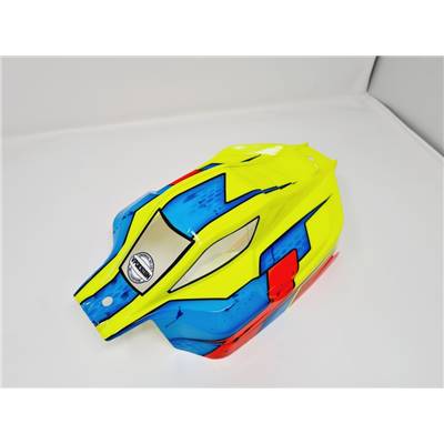 Carrosserie peinte "Vision" Jaune/Orange/Bleu FLUO pour Sworkz S35-3E ou S35-4E ou MBX8Eco BITTYDESIGN