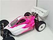 Carrosserie VSE Rose/Blanc peinte pour VSE HOBAO RACING