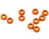 Rondelles coniques aluminiums oranges 3x6x2mm (10)