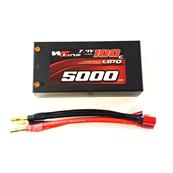 Accu Lipo shorty 5000 100c 2s 7.4v (prise PK de 4mm) 2S2P WS-LINE