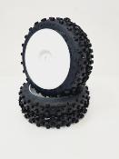 SP RACING - Pneus TT 1/8 STAR PIN "SPORT SERIES" sur jantes blanches (2)