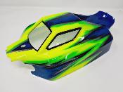 CARROSSERIE VS2 BLEU/VERT/JAUNE PEINTE POUR HOBAO VS2
