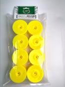 Lot de 4 paires de jantes arrières 4x4 et 4x2 (55x38mm) (hex. 12mm) jaunes  PR RACING