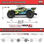 1/10 VORTEKS 223S DSC 4X4 RTR Brushless Stadium Truck, TURQUOISE