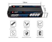 Lipo Batterie 2S 7.6V 8000mAh 130C 5mm avec cordon DEAN