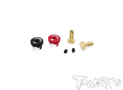 Cache-connecteurs Noir/Rouge + PK 4mm (2+2) T-WORK'S